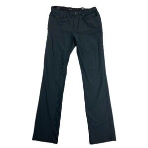 Greg Norman Men’s Golf Pants Shark Logo Black Stretch Performance 34x34